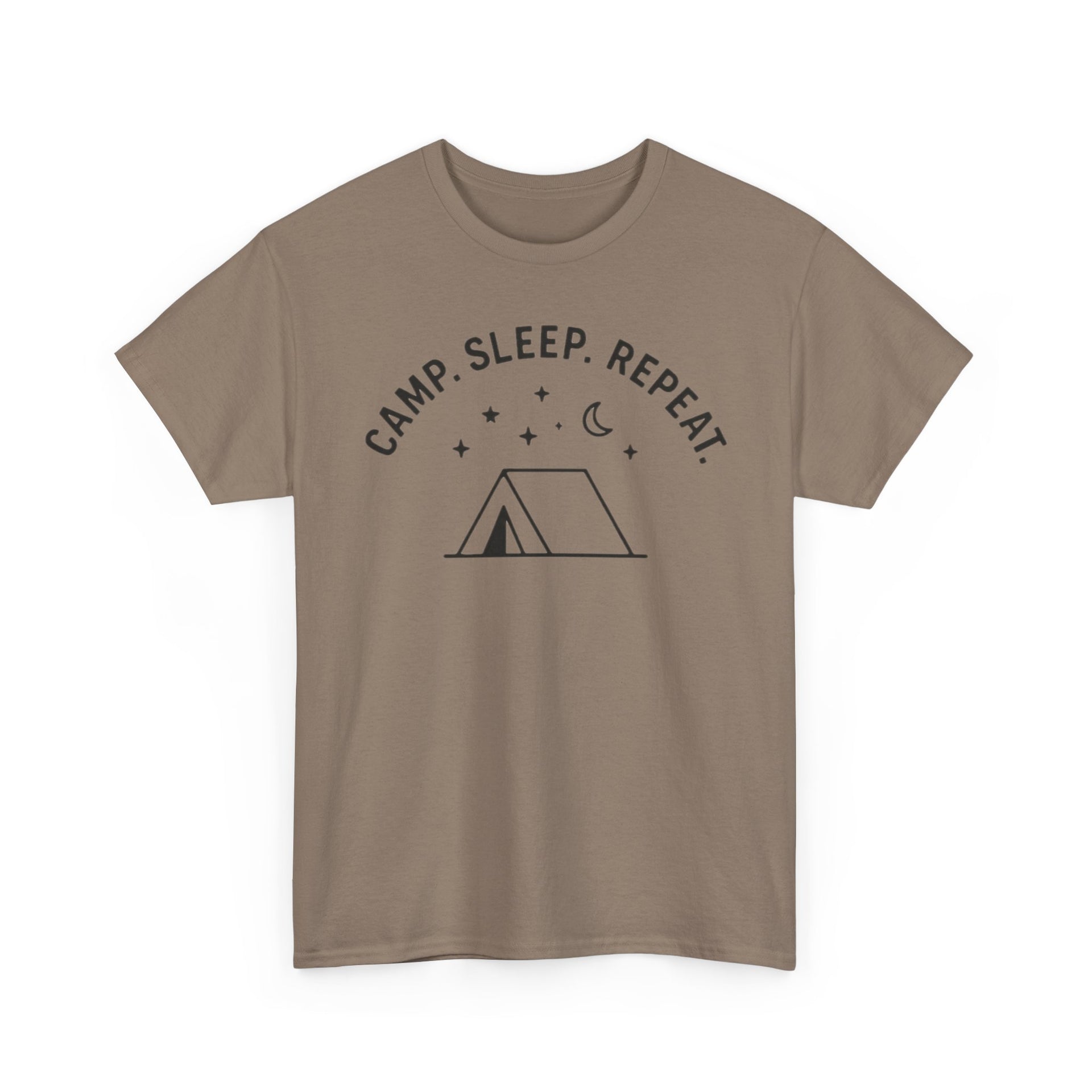 tent t shirt Camp, Sleep, Repeat Tent Graphic Tee — Casual Camping T‑Shirt for Outdoor  Lovers