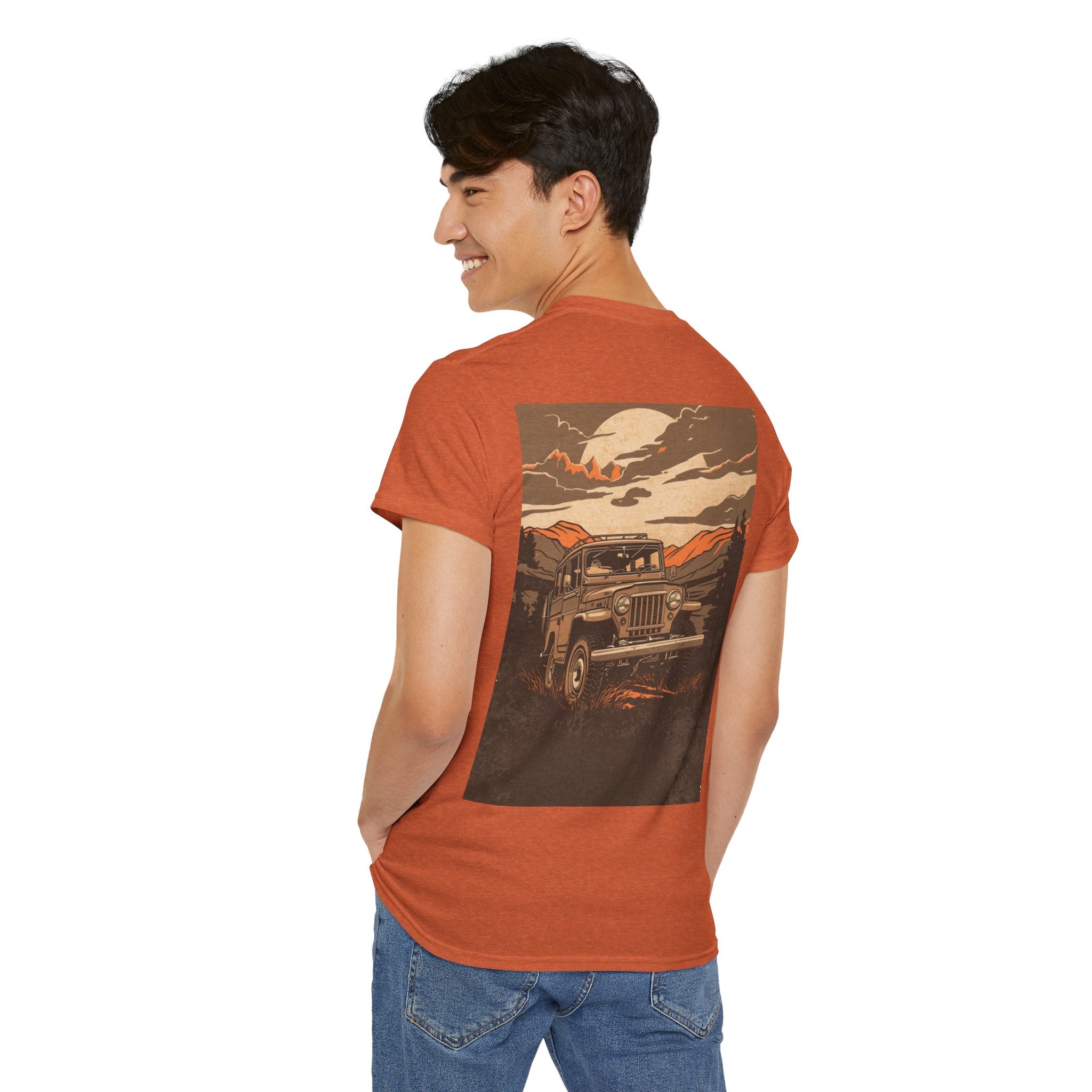 Adventure Jeep Tee — Vintage Off‑Road Sunset Graphic T-Shirt